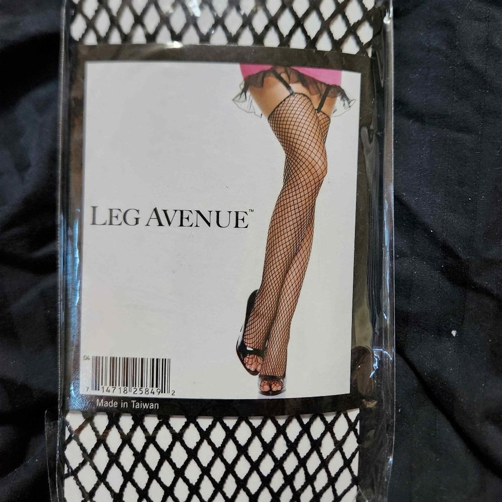 Leg Avenue Lycra Fishnet Stockings Black O/S